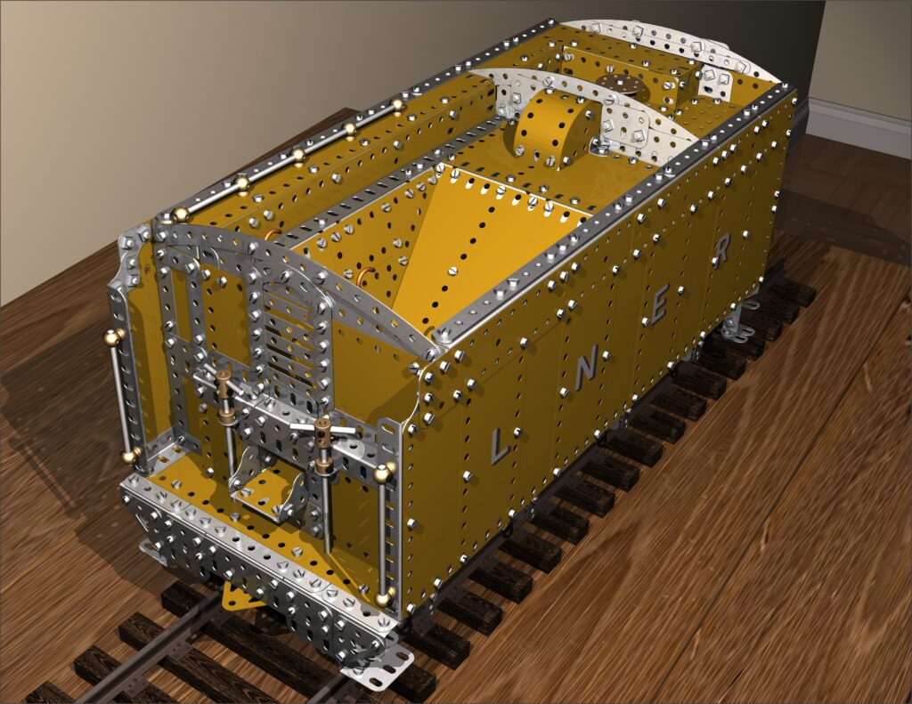 CAD render of Meccano 4-6-4 LNER Class W1 No 10000 steam locomotive