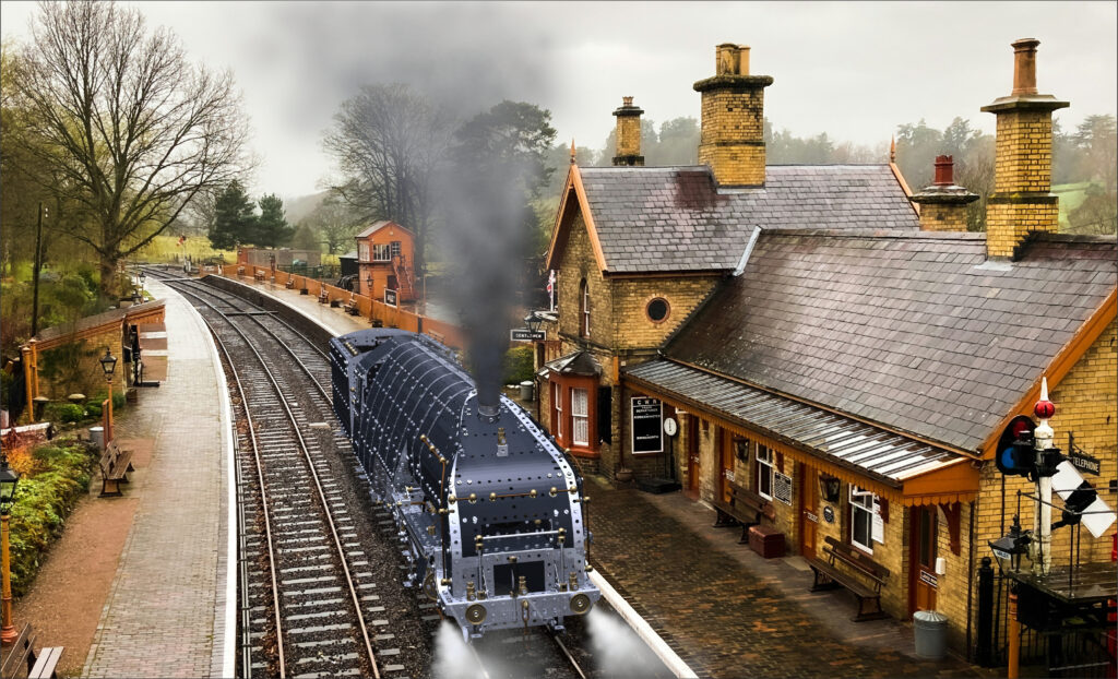 CAD render of Meccano 4-6-4 LNER Class W1 No 10000 steam locomotive