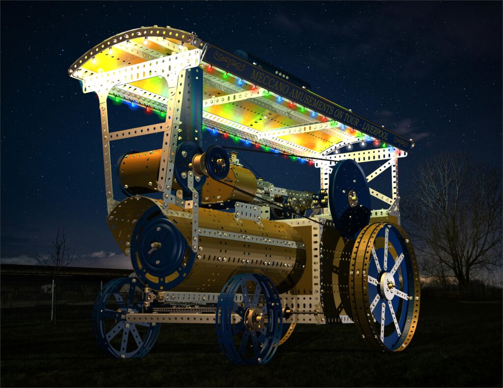 CAD render of Meccano showman's traction engine