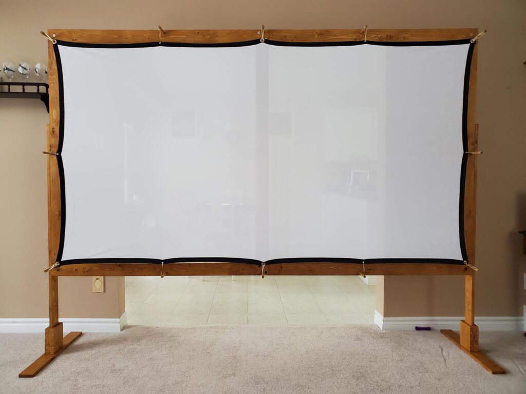 Photo of projector screen support